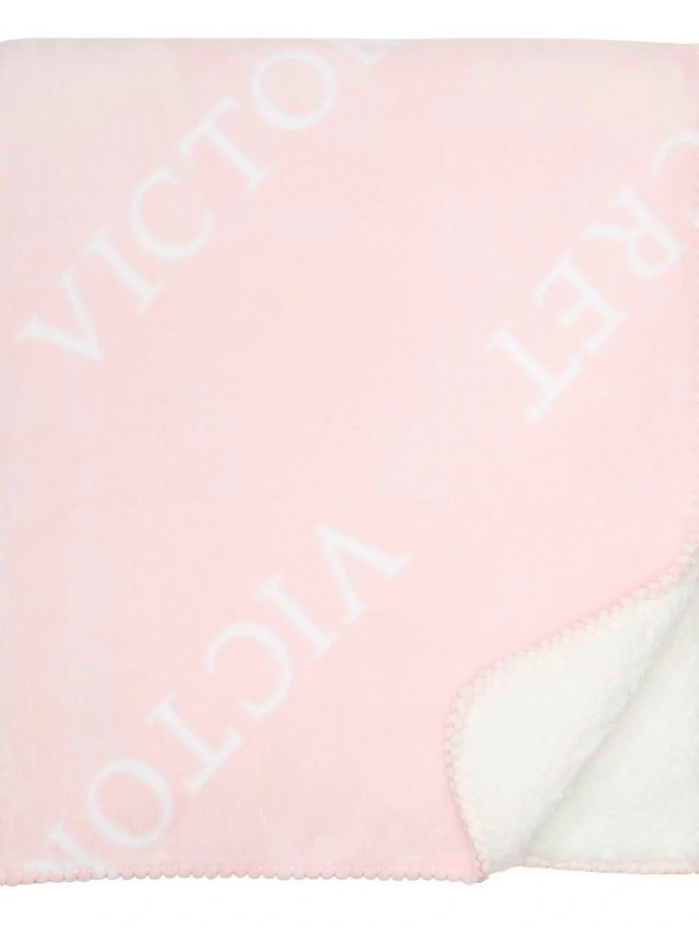 Victoria's Secret Pale Pink Logo Sherpa Throw
